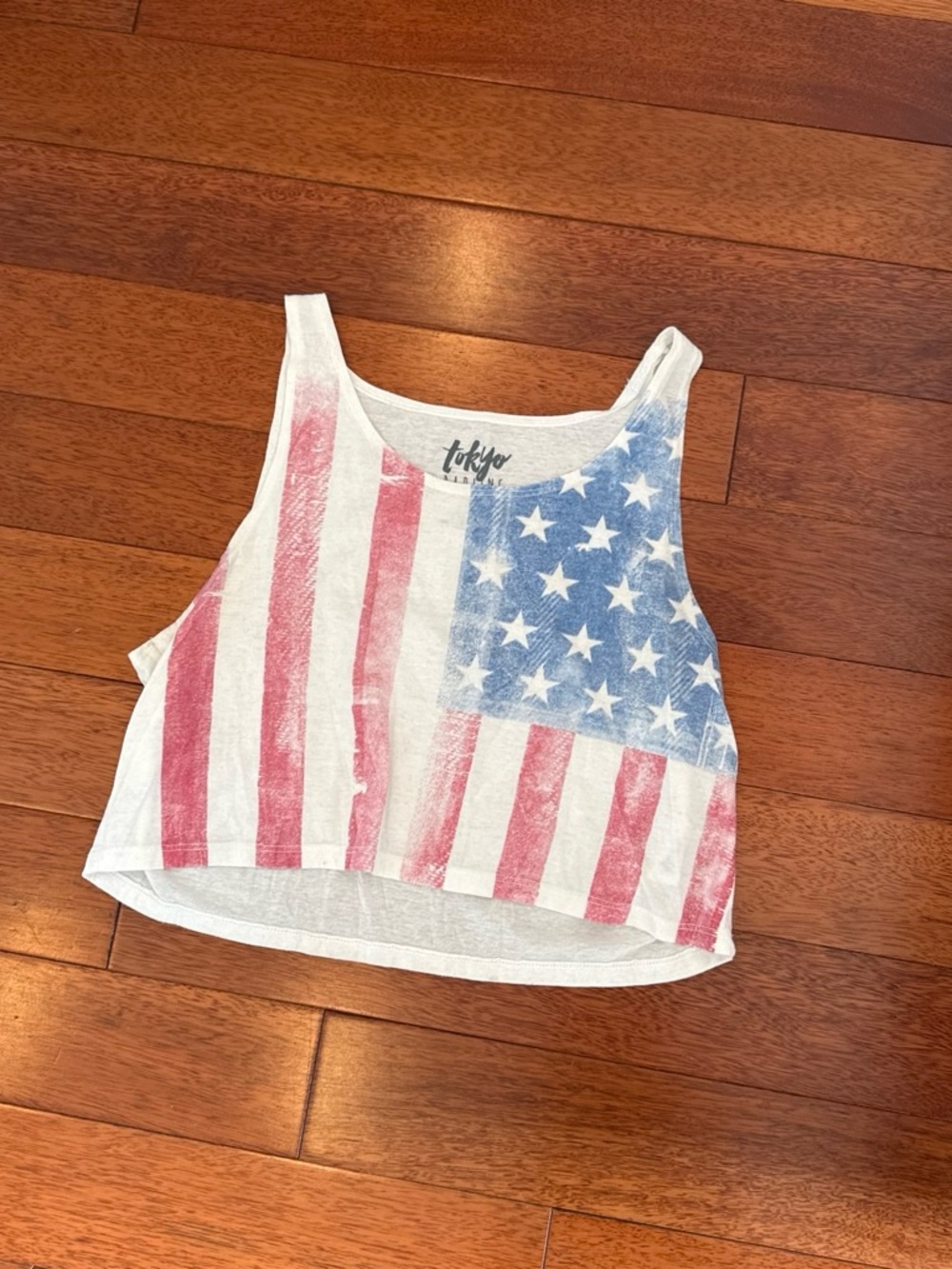 American Flag Crop Top
